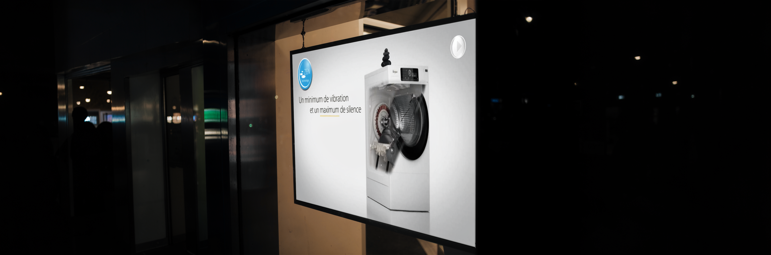 affichage en vitrine