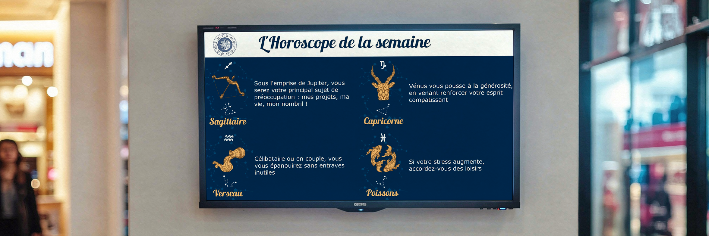 Affichage dynamique astrologie